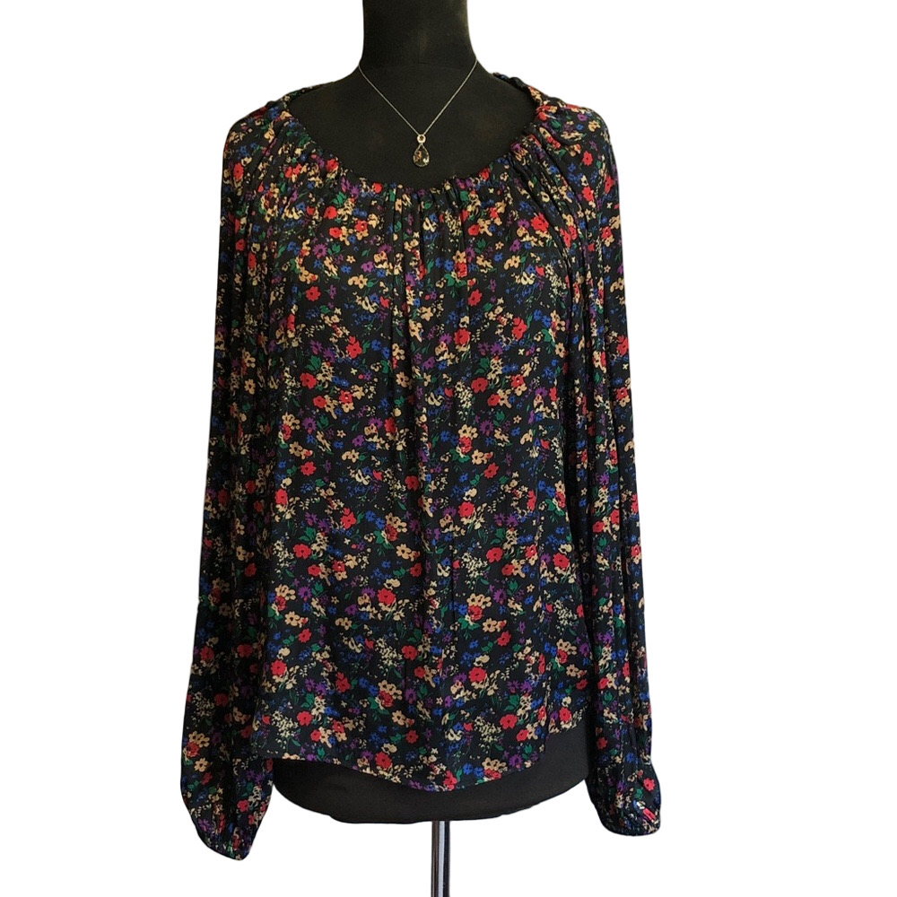 GAP Multicolor Silky Floral Blouse